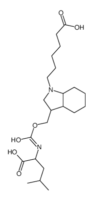 N-({[1-(5-Carboxypentyl)octahydro-1H-indol-3-yl]methoxy}carbonyl) leucine Structure