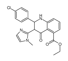 ethyl 2-(4-chlorophenyl)-3-(1-methylimidazol-2-yl)-4-oxo-2,3-dihydro-1H-quinoline-5-carboxylate Structure