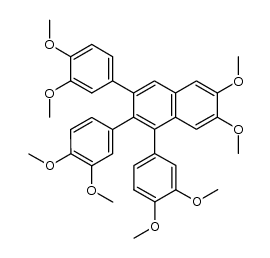 1,2,3-tris(3,4-dimethoxyphenyl)-6,7-dimethoxynaphthalene Structure