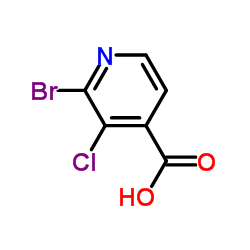 2-Bromo-3-chloroisonicotinic acid Structure