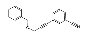 3-(3-benzyloxyprop-1-ynyl)benzonitrile Structure