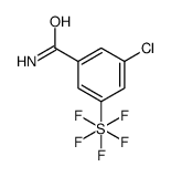 3-Chloro-5-(pentafluoro-λ6-sulfanyl)benzamide结构式