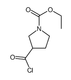 1-Pyrrolidinecarboxylic acid, 3-(chlorocarbonyl)-, ethyl ester (9CI) picture