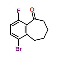 1-Bromo-4-fluoro-6,7,8,9-tetrahydro-5H-benzo[7]annulen-5-one Structure