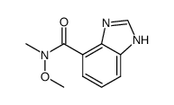 1H-benzoimidazole-4-carboxylic acid N-methoxy-N-methyl-amide结构式