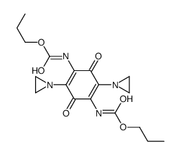 (2,5-Bis(1-aziridinyl)-3,6-dioxo-1,4-cyclohexadiene-1,4-diyl)biscarbam ic acid, dipropyl ester结构式