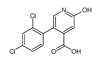 5-(2,4-dichlorophenyl)-2-oxo-1H-pyridine-4-carboxylic acid结构式