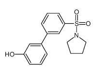 3-(3-pyrrolidin-1-ylsulfonylphenyl)phenol结构式