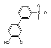 2-chloro-4-(3-methylsulfonylphenyl)phenol结构式