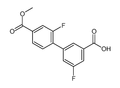 3-fluoro-5-(2-fluoro-4-methoxycarbonylphenyl)benzoic acid Structure