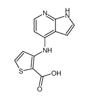 3-(1H-pyrrolo[2,3-b]pyridin-4-ylamino)-thiophene-2-carboxylic acid结构式