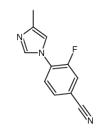 3-fluoro-4-(4-methyl-1H-imidazol-1-yl)benzonitrile结构式