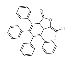 3-(dichloromethylidene)-4,5,6,7-tetraphenyl-3a,7a-dihydroisobenzofuran-1-one结构式