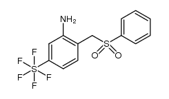 2-benzesulfonylmethyl-5-(pentafluorosulfanyl)aniline结构式