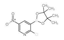 2-Chloro-5-nitropyridine-3-boronic acid pinacol ester结构式