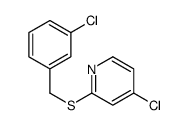 4-chloro-2-[(3-chlorophenyl)methylsulfanyl]pyridine Structure
