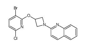 2-(3-((3-bromo-6-chloropyridin-2-yl)oxy)azetidin-1-yl)quinoline Structure