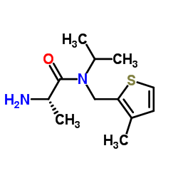 N-Isopropyl-N-[(3-methyl-2-thienyl)methyl]-L-alaninamide结构式