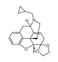 17-cyclopropylmethyl-8,14-didehydro-4,5α-epoxymorphinan-6-spiro-2'-(1',3'-dioxolane) Structure