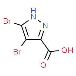 3,4-dibromo-1H-pyrazole-5-carboxylic acid结构式