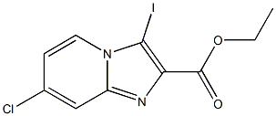 7-氯-3-碘咪唑并[1,2-A]吡啶-2-羧酸乙酯结构式