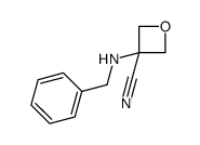 3-(benzylamino)oxetane-3-carbonitrile structure