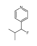 Pyridine, 4-(1-fluoro-2-methylpropyl)- (9CI) structure