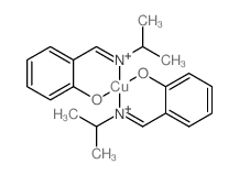 Copper,bis[2-[[(1-methylethyl)imino-kN]methyl]phenolato-kO]- Structure