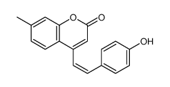 4-[2-(4-hydroxyphenyl)ethenyl]-7-methylchromen-2-one Structure