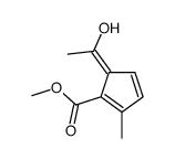 5-(1-Hydroxyethylidene)-2-methyl-1,3-cyclopentadiene-1-carboxylic acid methyl ester structure