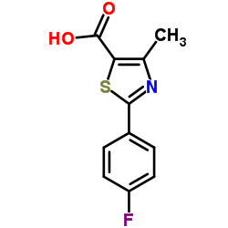 2-(4-氟苯基)-4-甲基噻唑-5-羧酸结构式