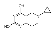 6-cyclopropyl-5,6,7,8-tetrahydropyrido[4,3-d]pyrimidine-2,4-diol结构式