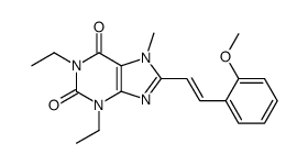 1,3-Diethyl-8-[(E)-2-(2-methoxyphenyl)vinyl]-7-methyl-3,7-dihydro -1H-purine-2,6-dione结构式