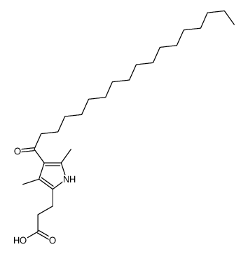 3-(3,5-dimethyl-4-octadecanoyl-1H-pyrrol-2-yl)propanoic acid Structure