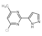 4-氯-(3-吡唑)-6-甲基嘧啶结构式