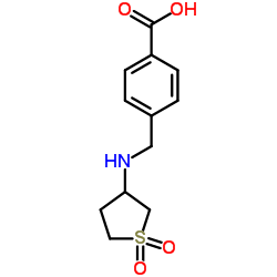 4-{[(1,1-Dioxidotetrahydro-3-thiophenyl)amino]methyl}benzoic acid Structure