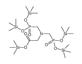 O-trimethylsilyl N,N-bis[bis(trimethylsiloxy)phosphorylmethyl]glycine结构式