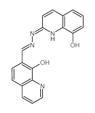 (7Z)-7-[[2-(8-hydroxyquinolin-2-yl)hydrazinyl]methylidene]quinolin-8-one结构式