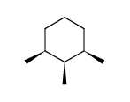 cis,trans,cis-1,2,3-trimethylcyclohexane structure
