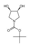 (3R,4S)-3,4-羟基吡咯烷-1-羧酸叔丁酯结构式