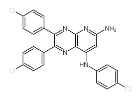 N,3,4-tris(4-chlorophenyl)-2,5,10-triazabicyclo[4.4.0]deca-2,4,7,9,11-pentaene-7,9-diamine Structure