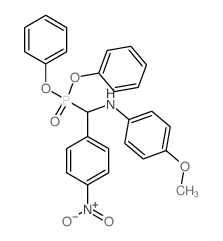 N-[diphenoxyphosphoryl-(4-nitrophenyl)methyl]-4-methoxy-aniline Structure