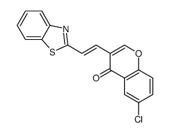 3-[2-(1,3-benzothiazol-2-yl)ethenyl]-6-chlorochromen-4-one结构式