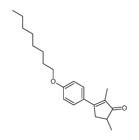 2,5-dimethyl-3-(4-octoxyphenyl)cyclopent-2-en-1-one结构式