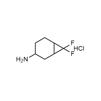 7,7-Difluorobicyclo[4.1.0]heptan-3-amine hydrochloride Structure