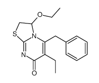 5-benzyl-3-ethoxy-6-ethyl-2,3-dihydro-[1,3]thiazolo[3,2-a]pyrimidin-7-one结构式