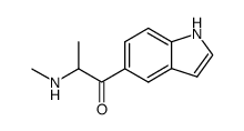 1-indol-5-yl-2-methylamino-propan-1-one结构式