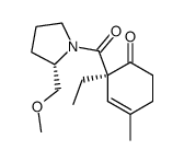 (2R,2'S)-2-ethyl-2-[[2'-(methoxymethyl)pyrrolidinyl]carbonyl]-4-methyl-cyclohex-3-en-1-one Structure