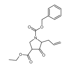 1-benzyl 3-ethyl 5-allyl-4-oxopyrrolidine-1,3-dicarboxylate结构式