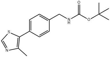 tert-butyl 4-(4-methylthiazol-5-yl)benzylcarbamate structure